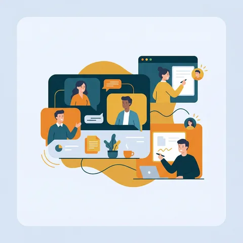 Team collaborating naturally in a Kino Live virtual co-working space